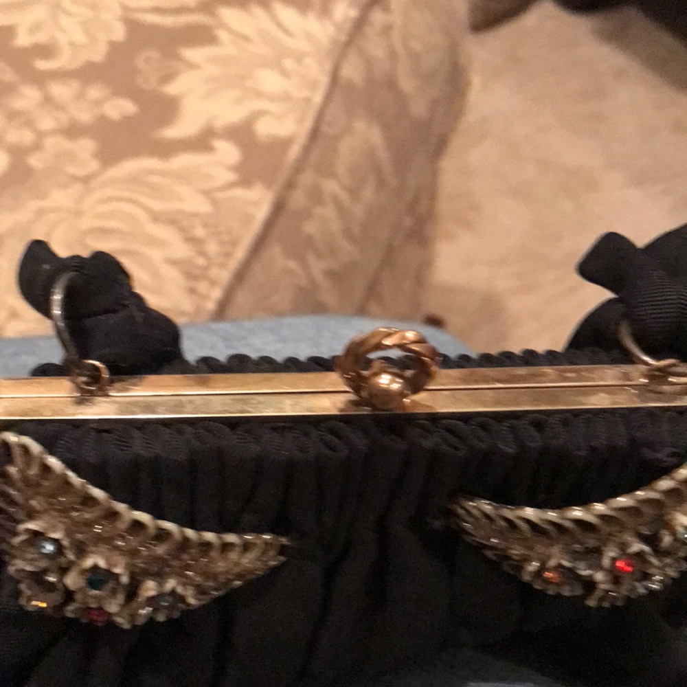 COPY - Vintage black evening purse. - Picture 5 of 7